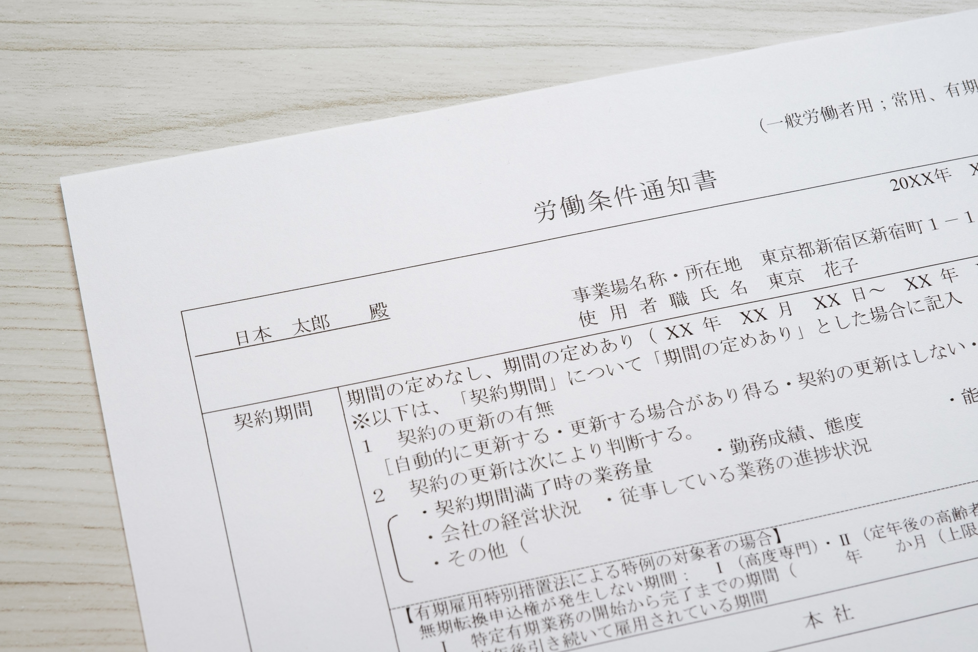 労働条件通知書とは？雇用契約書との違いと記載事項、注意点を解説 | 経営者から担当者にまで役立つバックオフィス基礎知識 | クラウド会計ソフト  freee