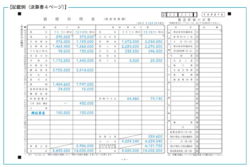 青色申告決算書4p目の書き方