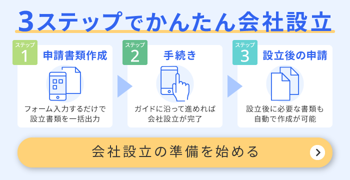 freee会社設立を活用して3ステップで会社設立！