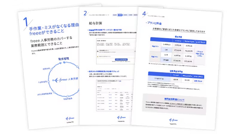 【人事労務】プランと金額がわかる詳細資料