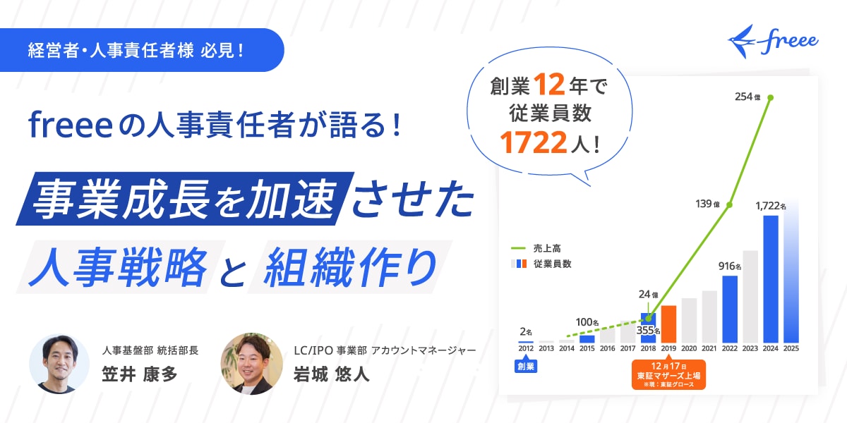 フリーの人事戦略部長が語る！事業成長を加速させた人事戦略と組織作り〜成長企業における人事組織マネジメントの要諦〜