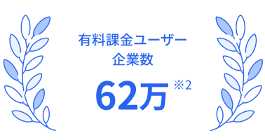 有料課金ユーザー 企業数 62万※2
