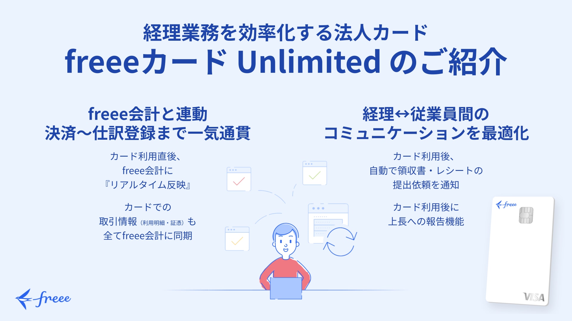 経理業務を効率化する法人カード『freeeカード Unlimited』のご紹介